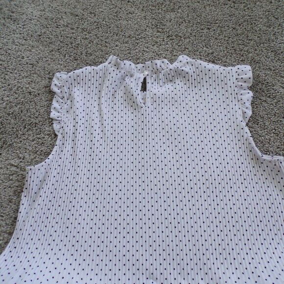 NWOT Adrianna papell polka dot top L - Picture 8 of 8